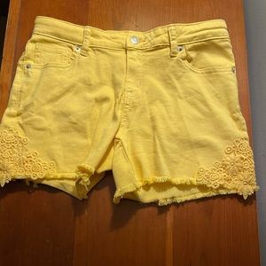 Yellow Cat&Jack jean shorts size kids 12